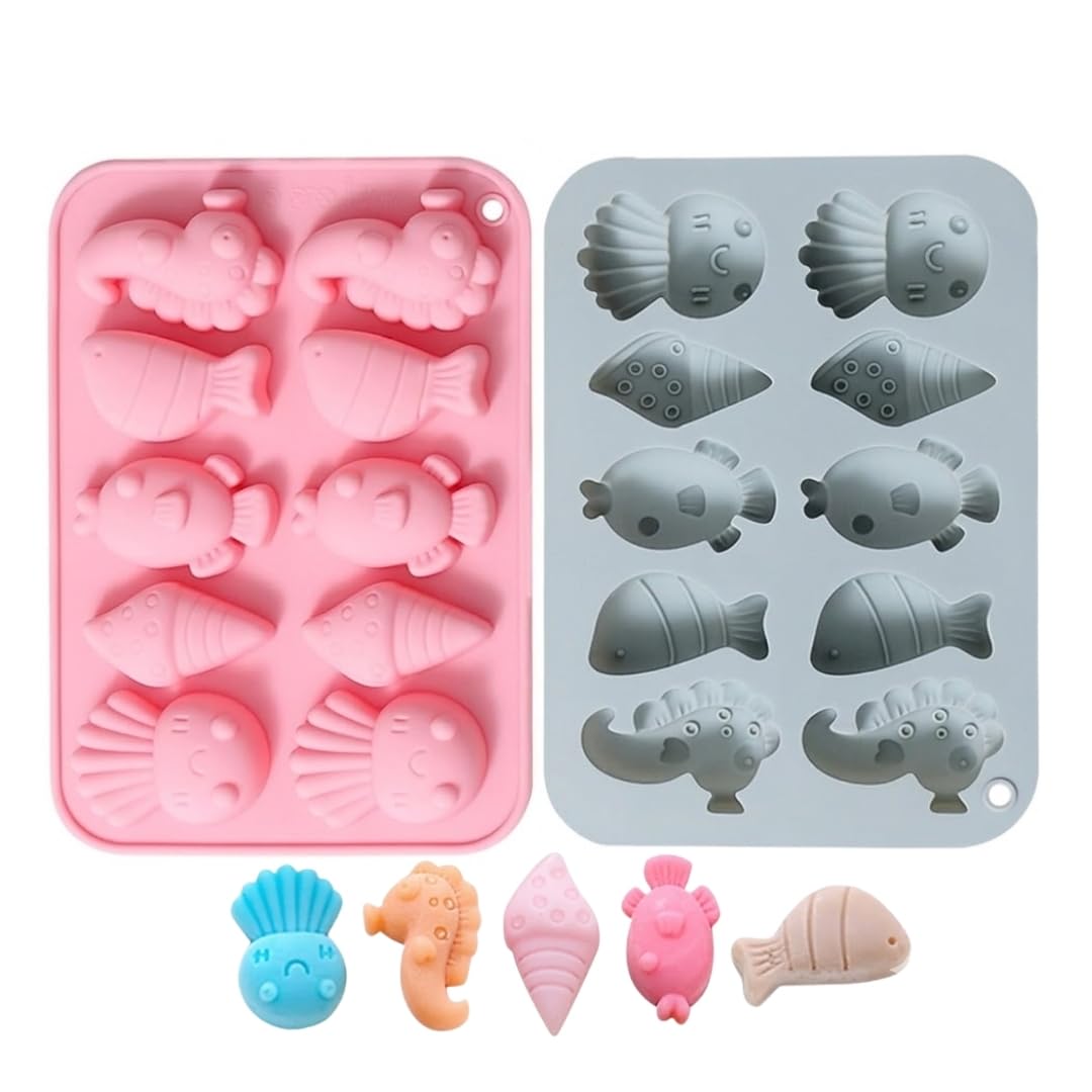 10 CAVITY SEA ANIMAL SILICONE MOULD