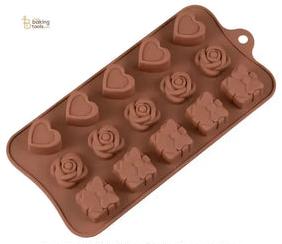 15 CAVITY HEART,ROSE & GIFT BOX SILICONE MOULD