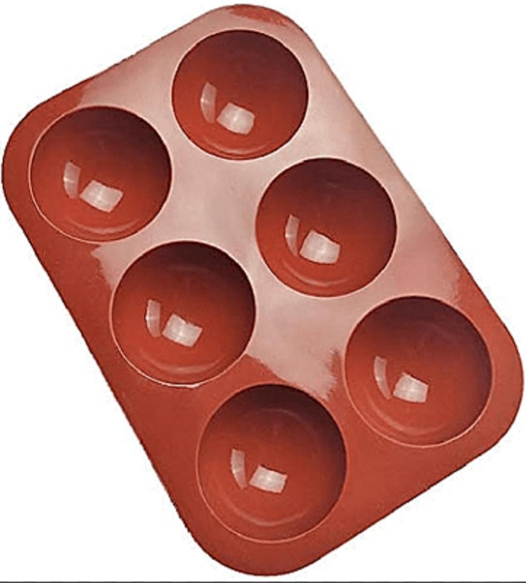 6 CAVITY HALF ROUND BALL SILICONE MOULD