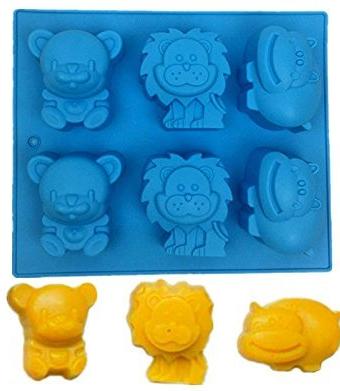6 CAVITY ANIMALS SILICONE MOULD