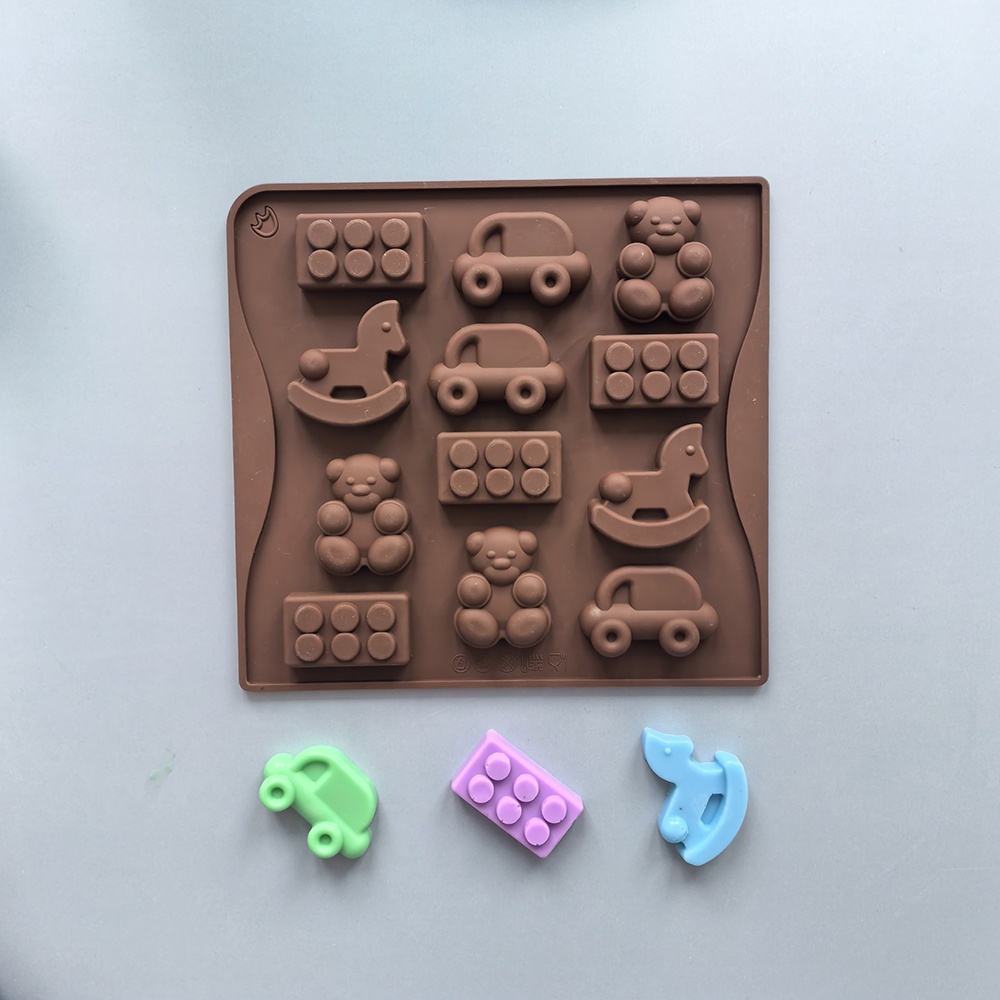 12 CAVITY CAR,TROJAN,TEDDY SILICONE MOULD