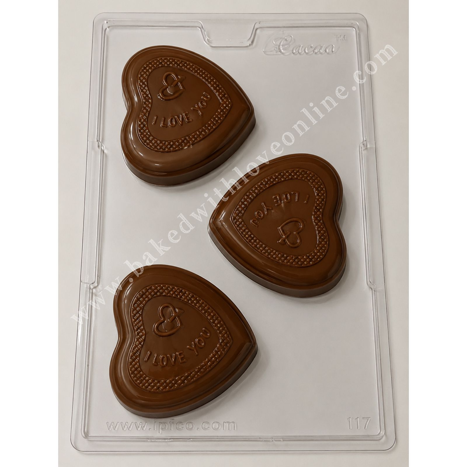 3 CAVITY I LOVE YOU HEART PVC MOULD