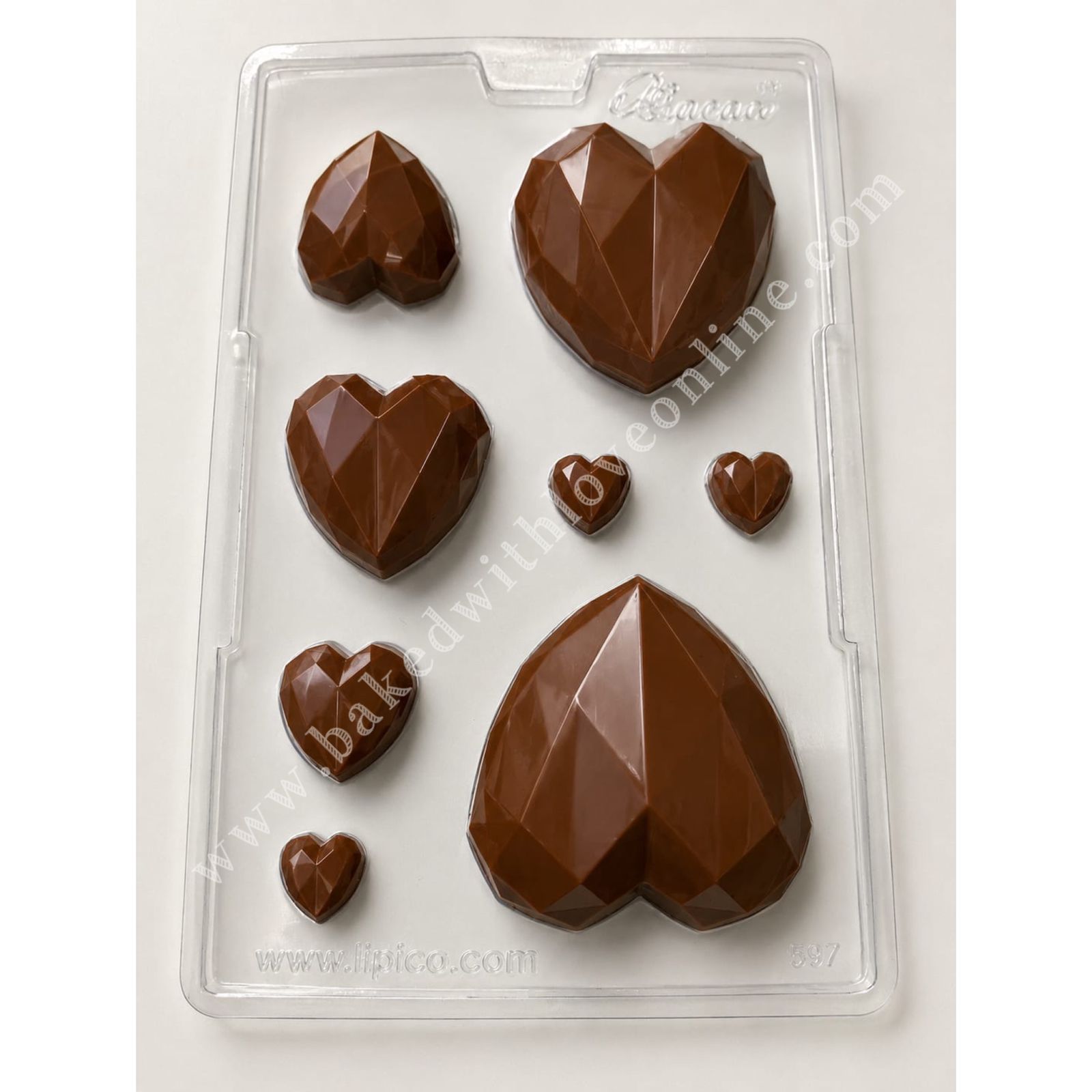 8 CAVITY MIX SIZE 3D HEART PVC MOULD