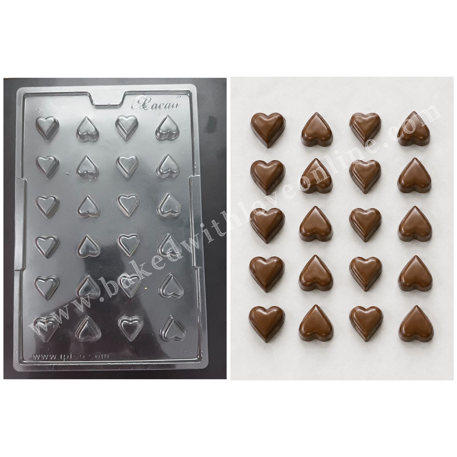 24 CAVITY MINI HEART PVC MOULD