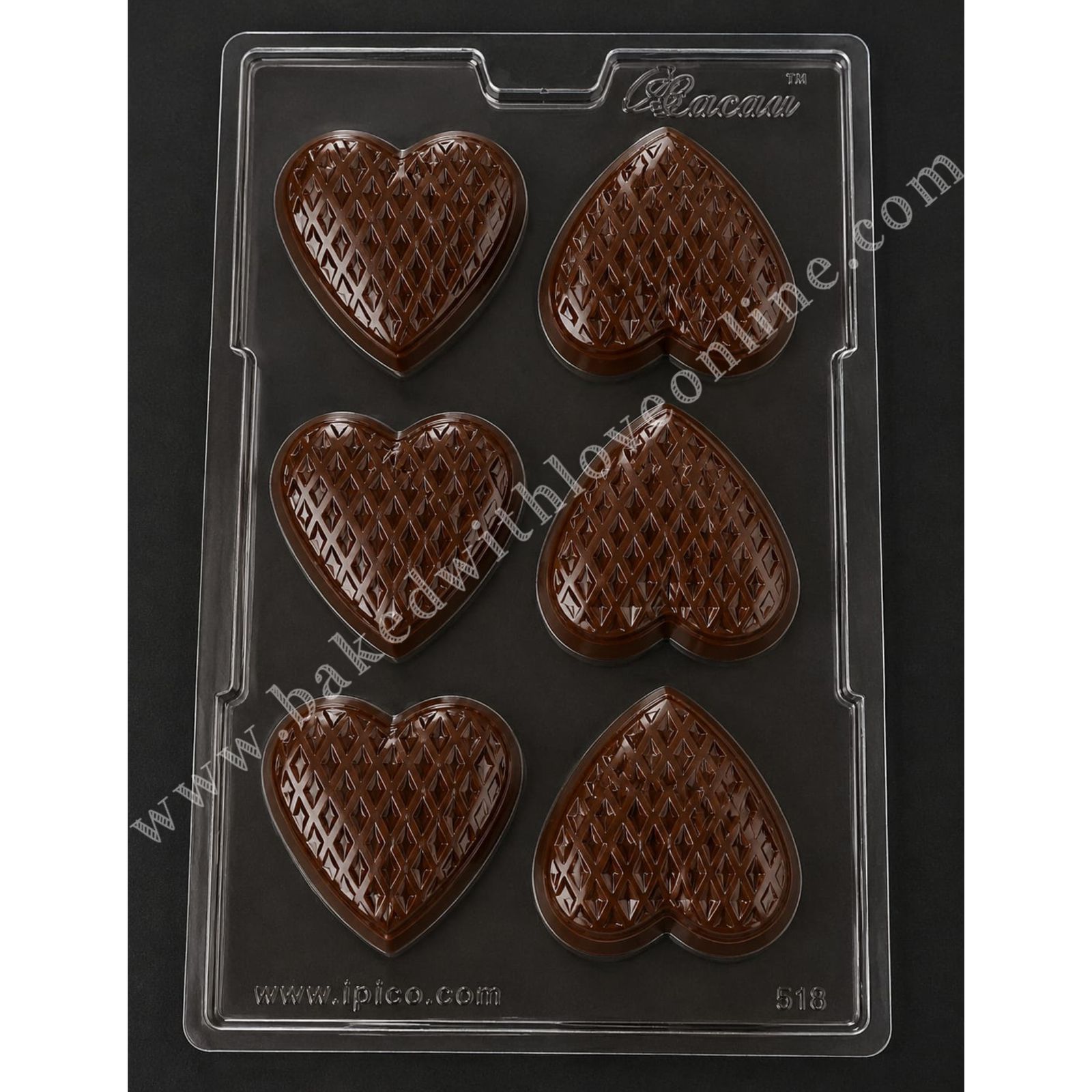 6 CAVITY BIG HEART PVC MOULD