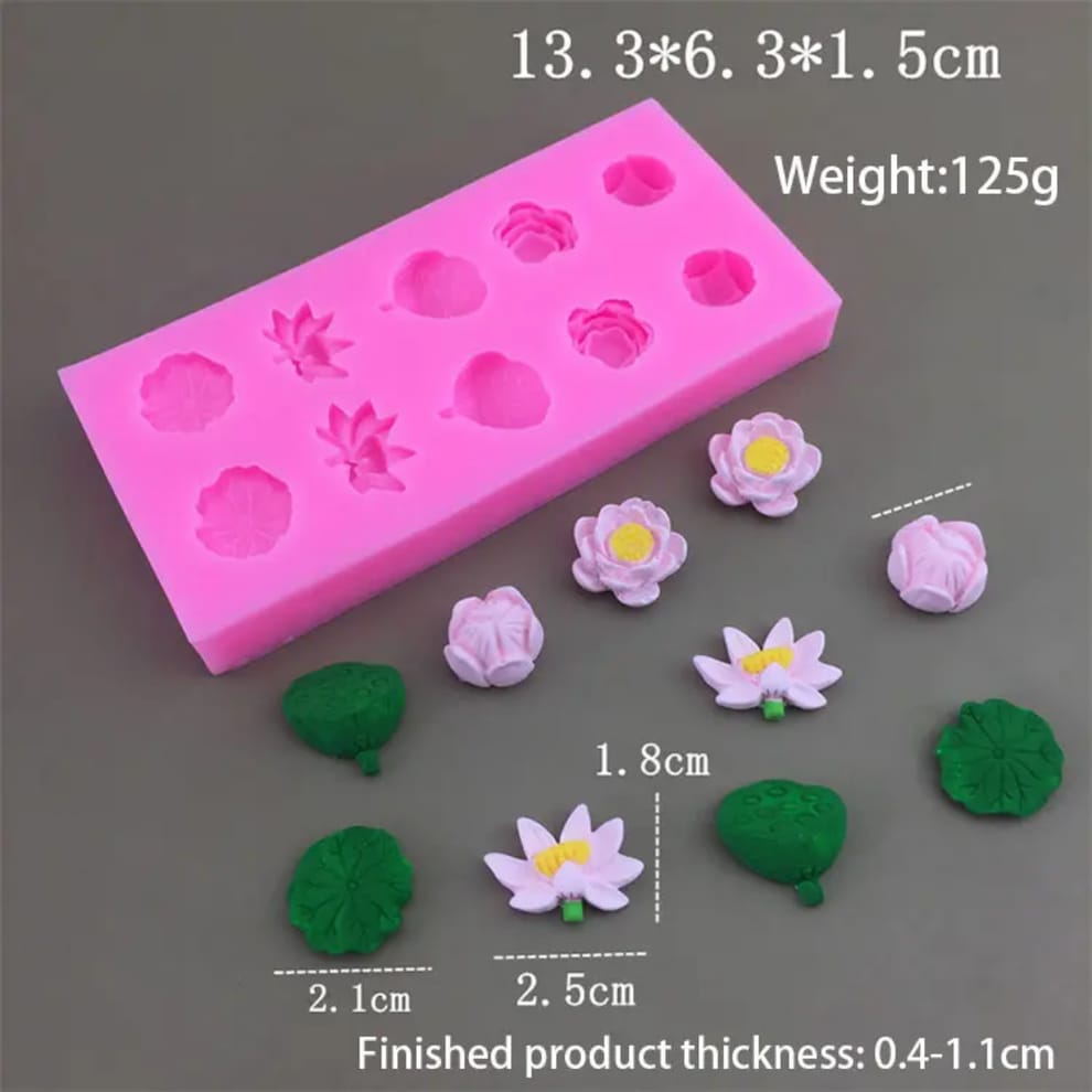 10 cavity mini lotus silicon mould