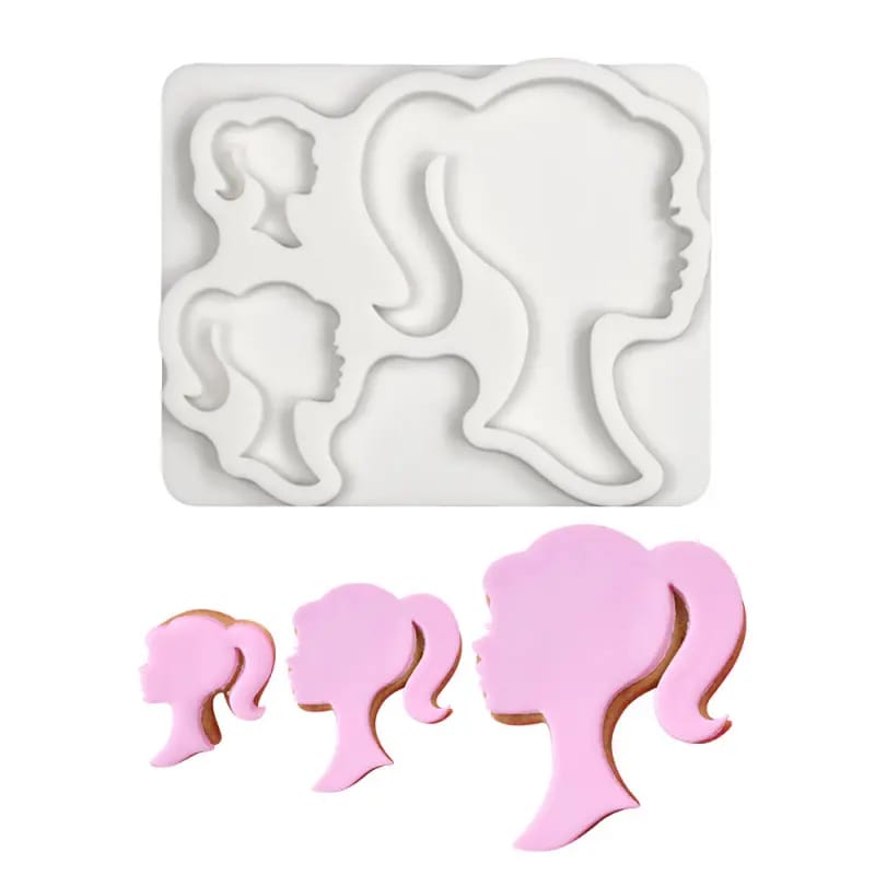 3 CAVITY BARBIE DOLL SILICONE MOULD