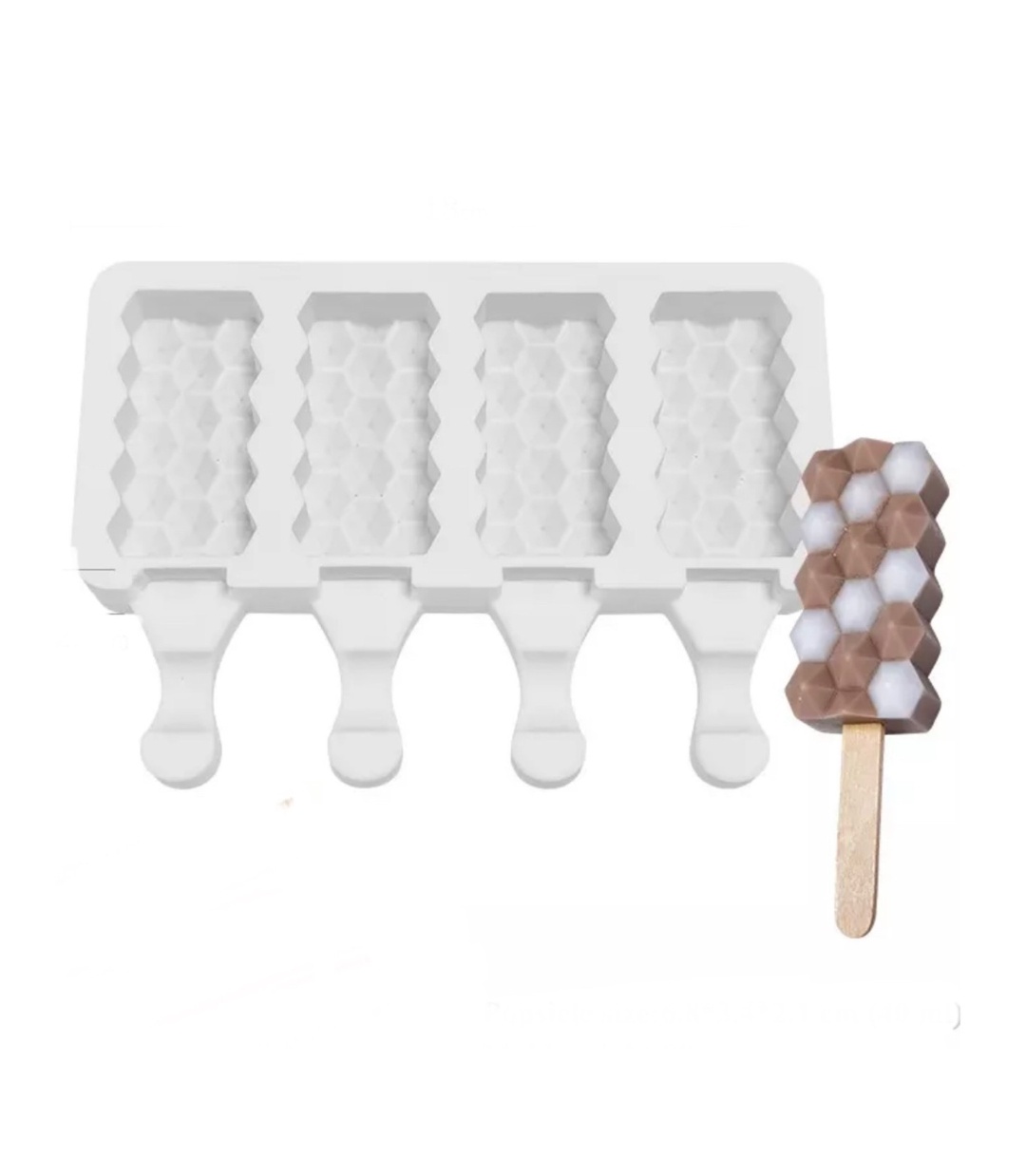 4 cavity Cakesickel honey comb silicon mould