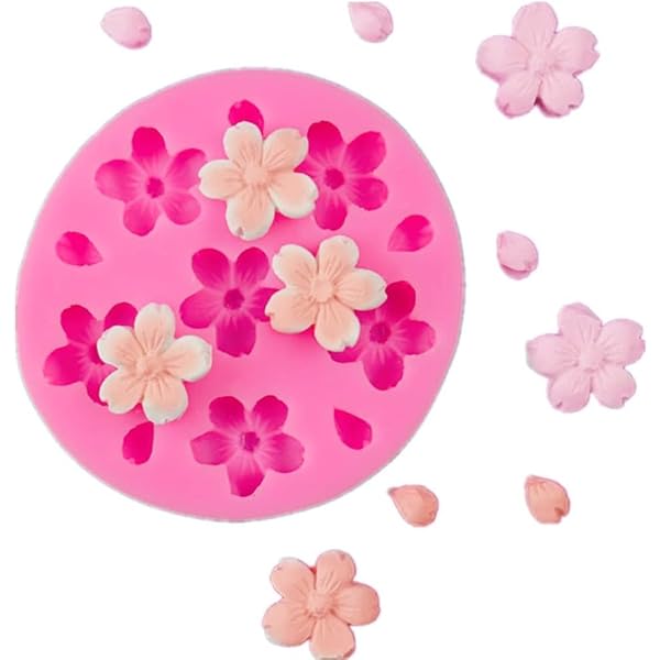 6 cavity cherry flower silicon mould