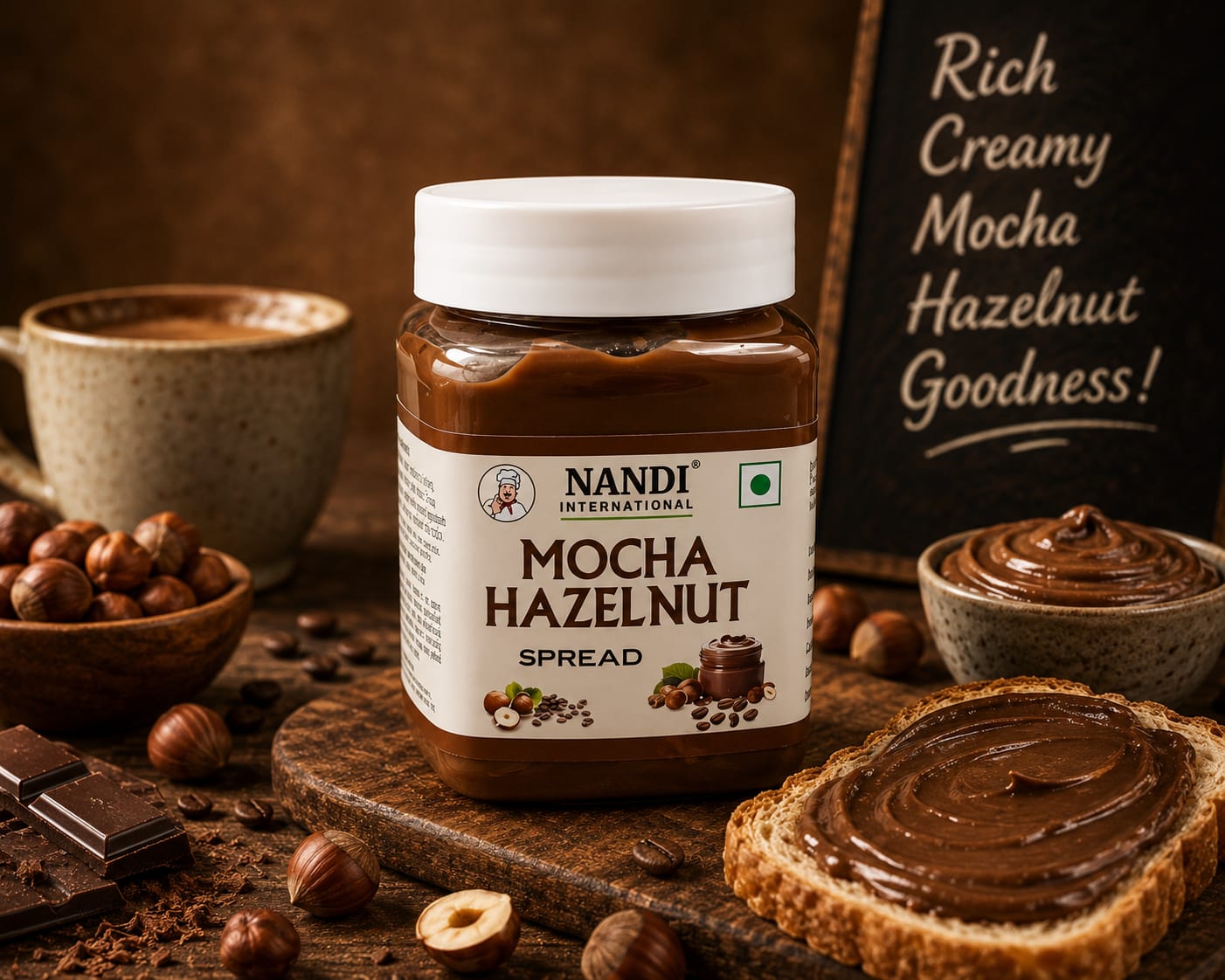MOCHA HAZELNUT SPREAD 200GM (NANDI)
