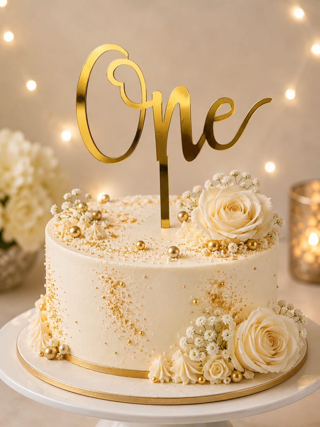 ACRYLIC CAKE TOPPER 5" ONE