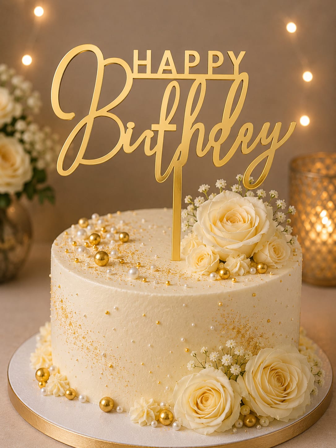 ACRYLIC CAKE TOPPER 5" HAPPY BIRTHDAY