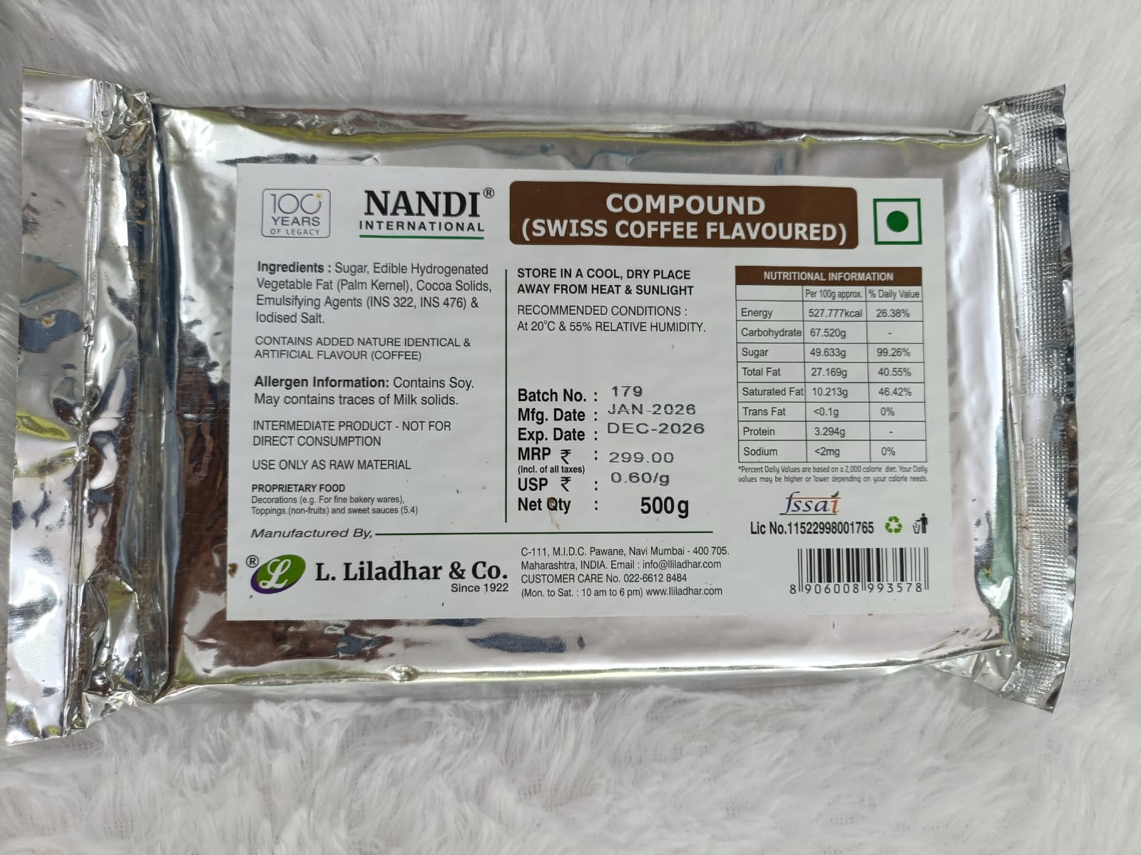 FLAVOURED COMPOUND NANDI (SWISS COFFEE)