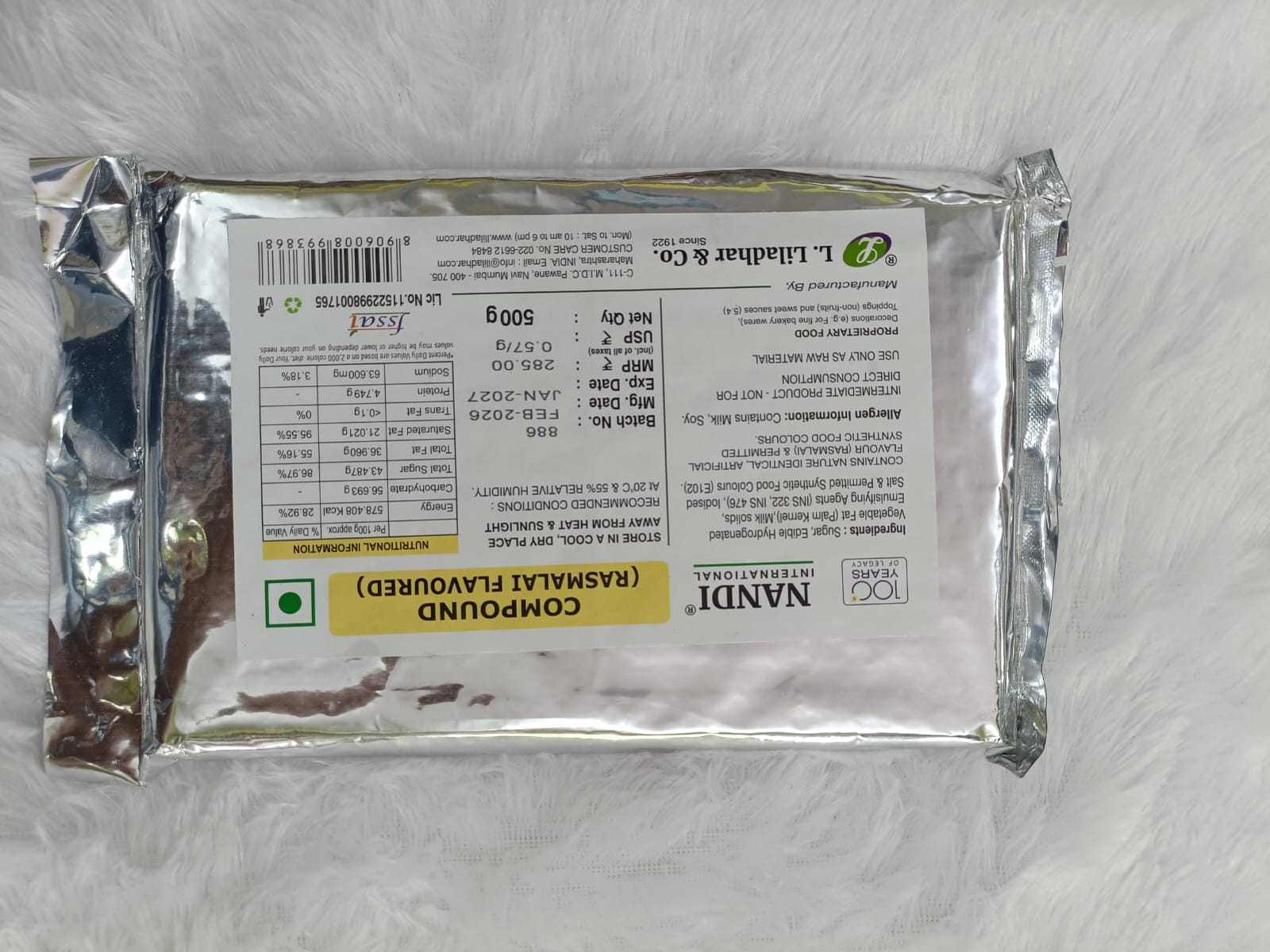 FLAVOURED COMPOUND NANDI (RASMALAI)