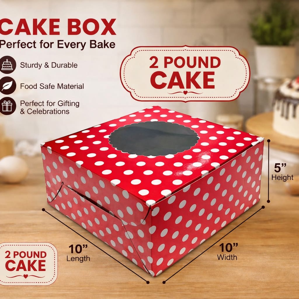 CAKE BOX WINDOW ( 10X10X5)