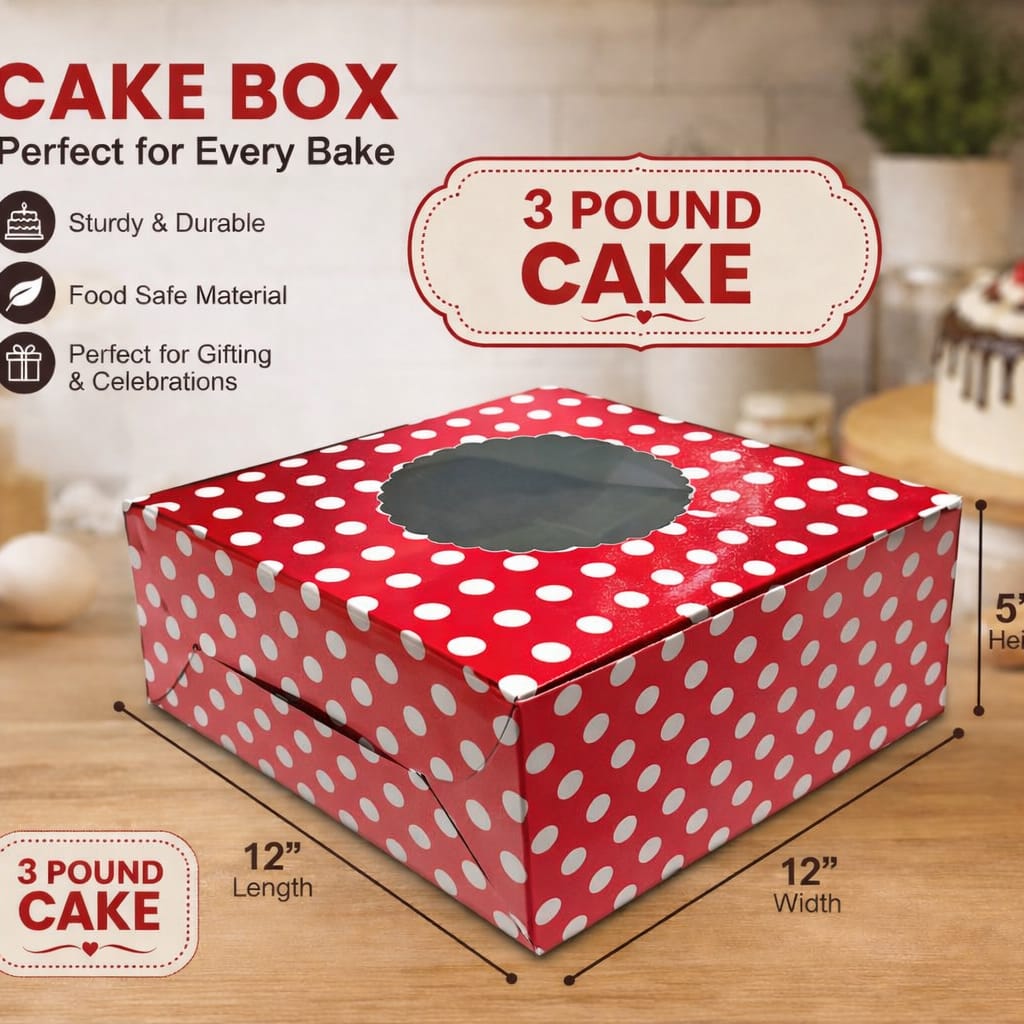 CAKE BOX WINDOW ( 12X12X5)