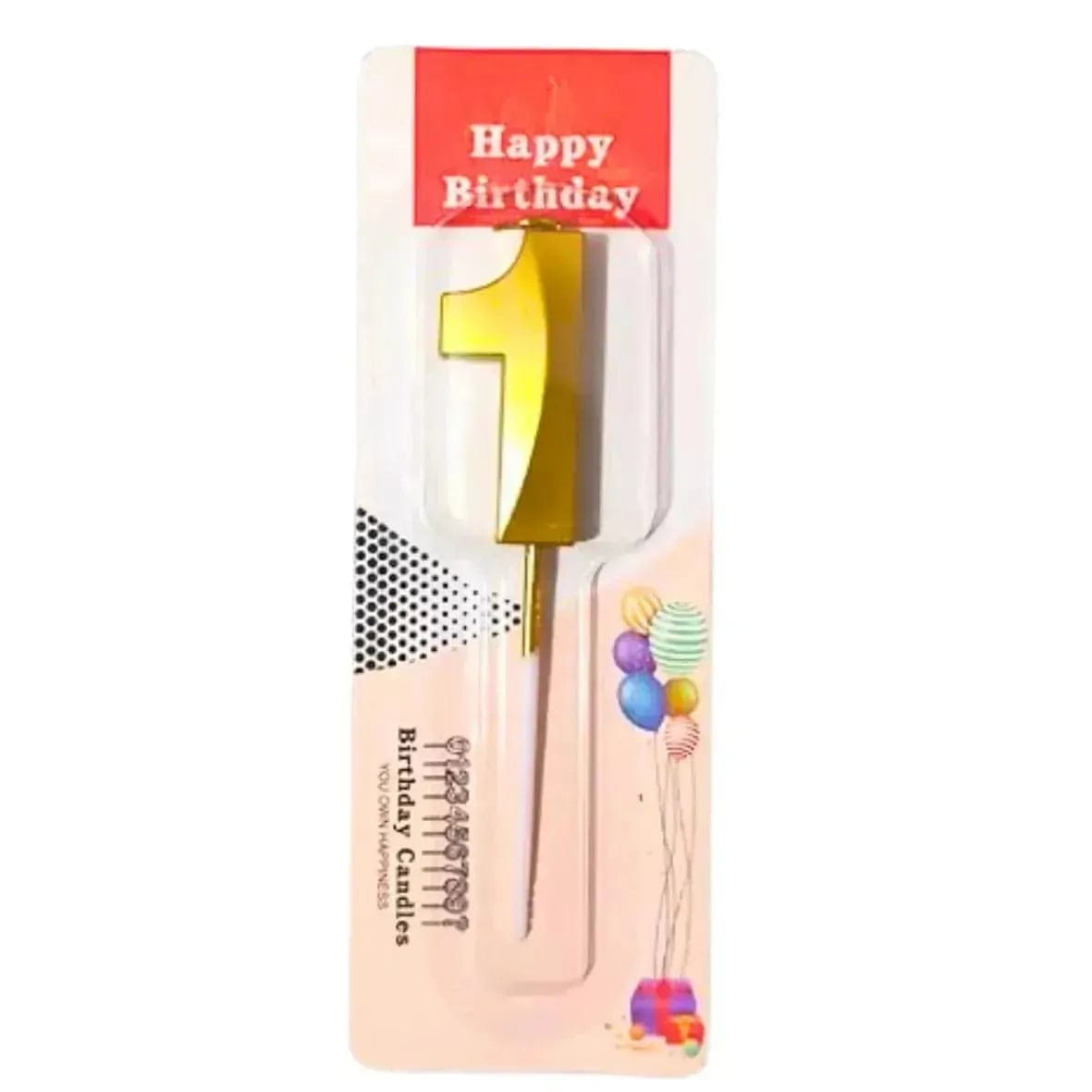 NUMBER 1 HAPPY BIRTHDAY CANDLE