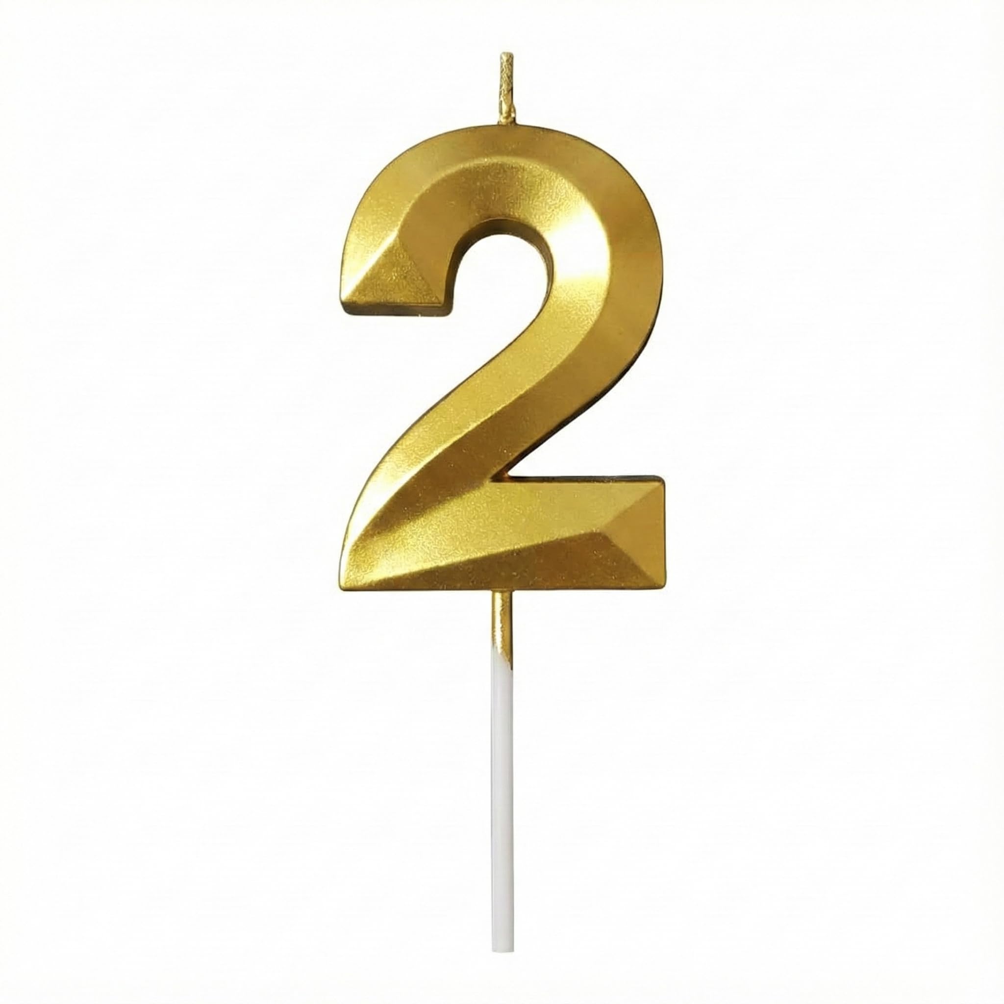 NUMBER 2 HAPPY BIRTHDAY CANDLE