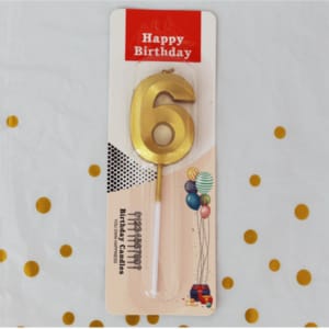 NUMBER 6 HAPPY BIRTHDAY CANDLE