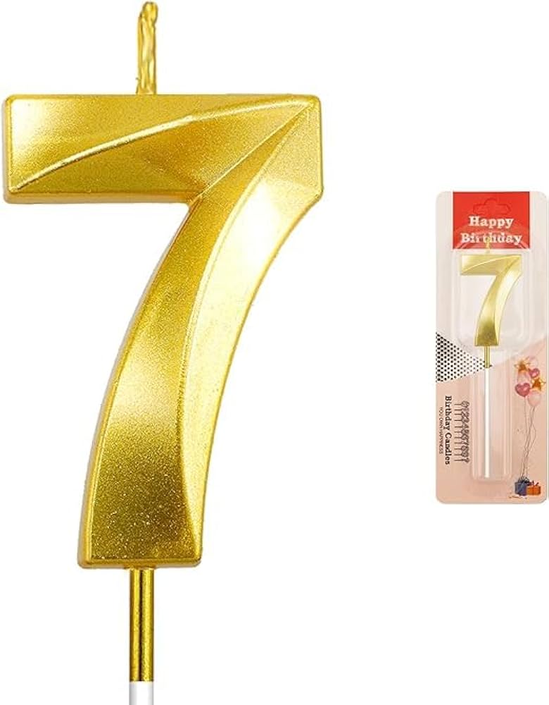 NUMBER 7 HAPPY BIRTHDAY CANDLE