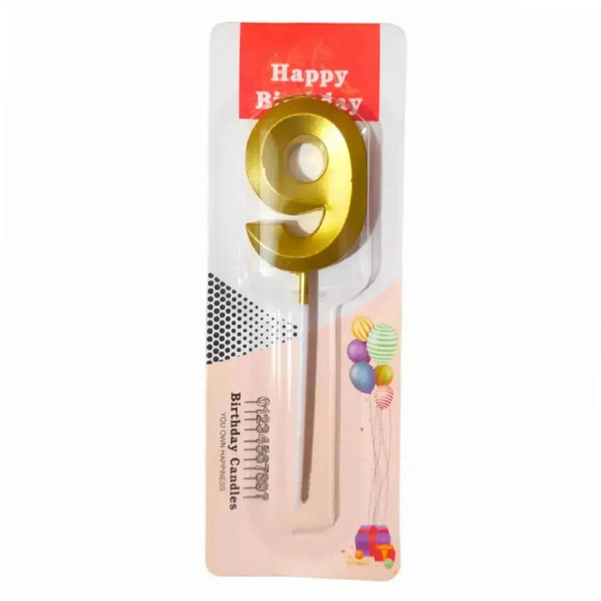 NUMBER 9 HAPPY BIRTHDAY CANDLE