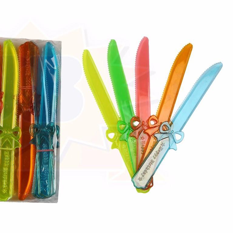 TRANSPARENT CAKE CUTTING KNIFE (10PCS)