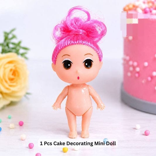 MINI PLASTIC CAKE DOLL TOPPER (1PCS)