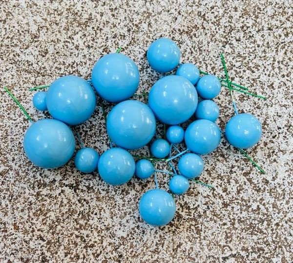 BLUE FAUX BALL