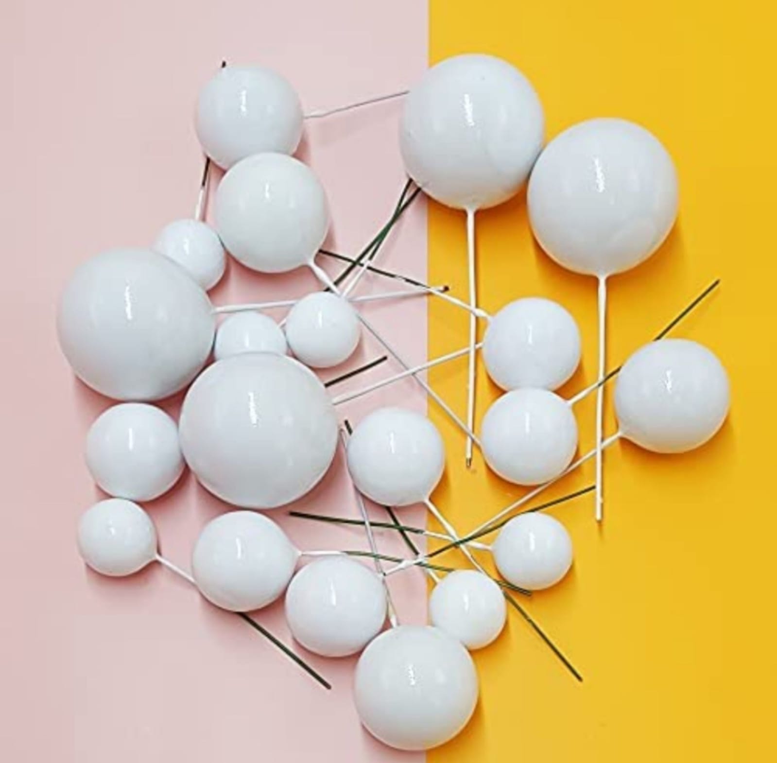 WHITE FAUX BALL