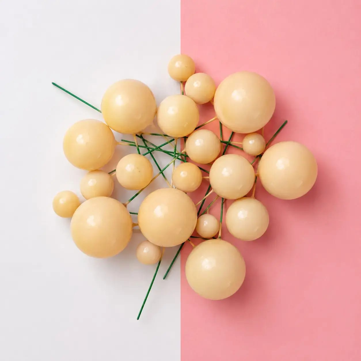 LEMON YELLOW FAUX BALL