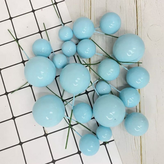 SKY BLUE FAUX BALL