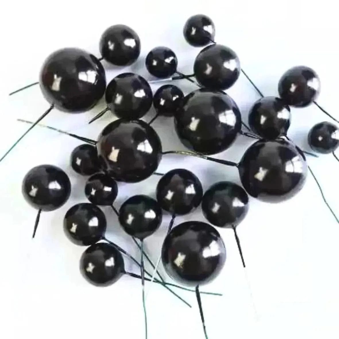 BLACK FAUX BALL