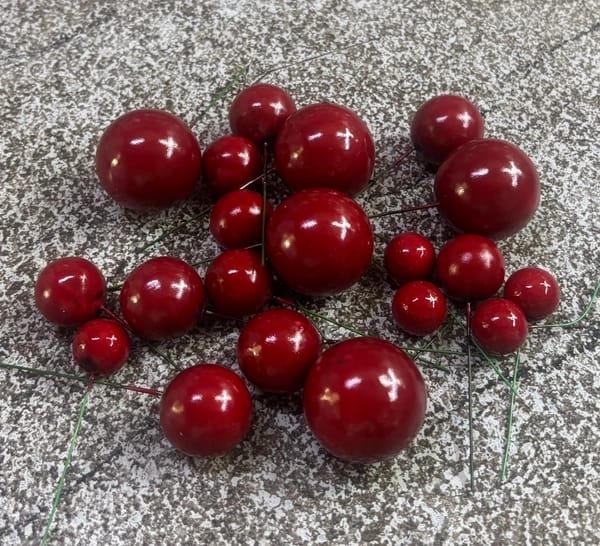 MAROON FAUX BALL