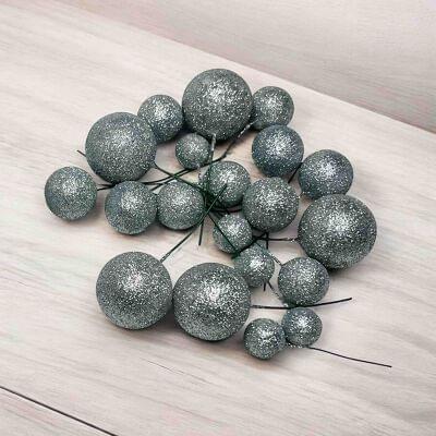 GLITTER BLACK FAUX BALL