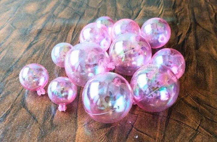 TRANSPARENT PINK FAUX BALL