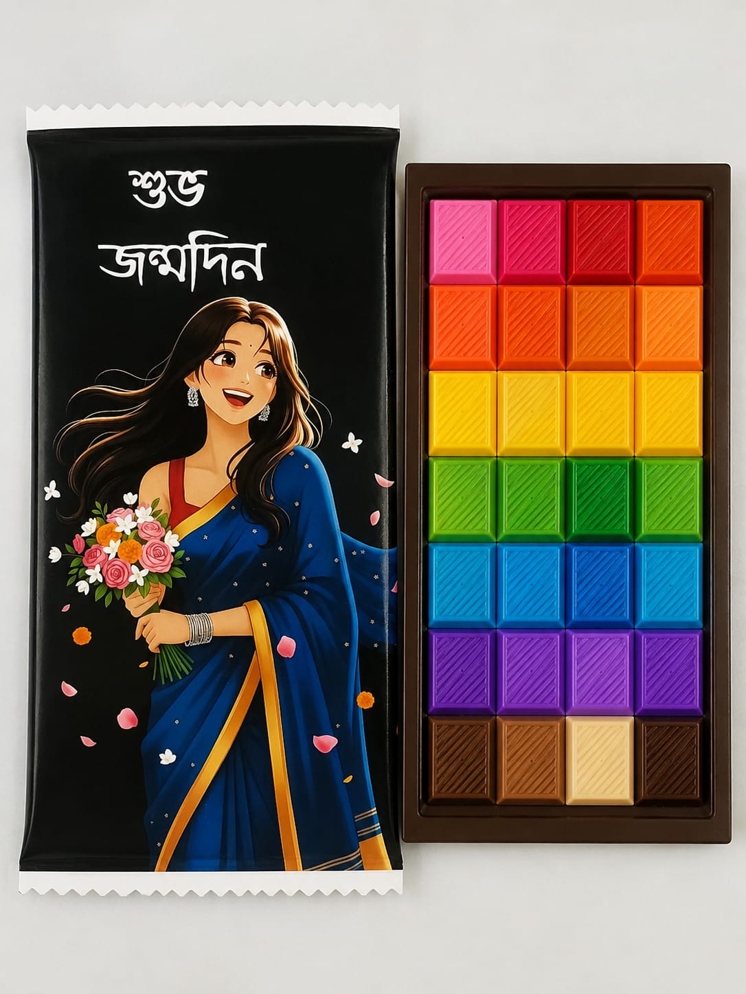 HAPPY BIRTHDAY BENGALI CHOCOLATE WRAPER (100GM)