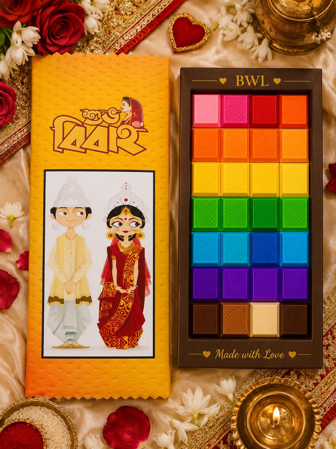 HAPPY WEDDING BENGALI CHOCOLATE WRAPER (100GM)