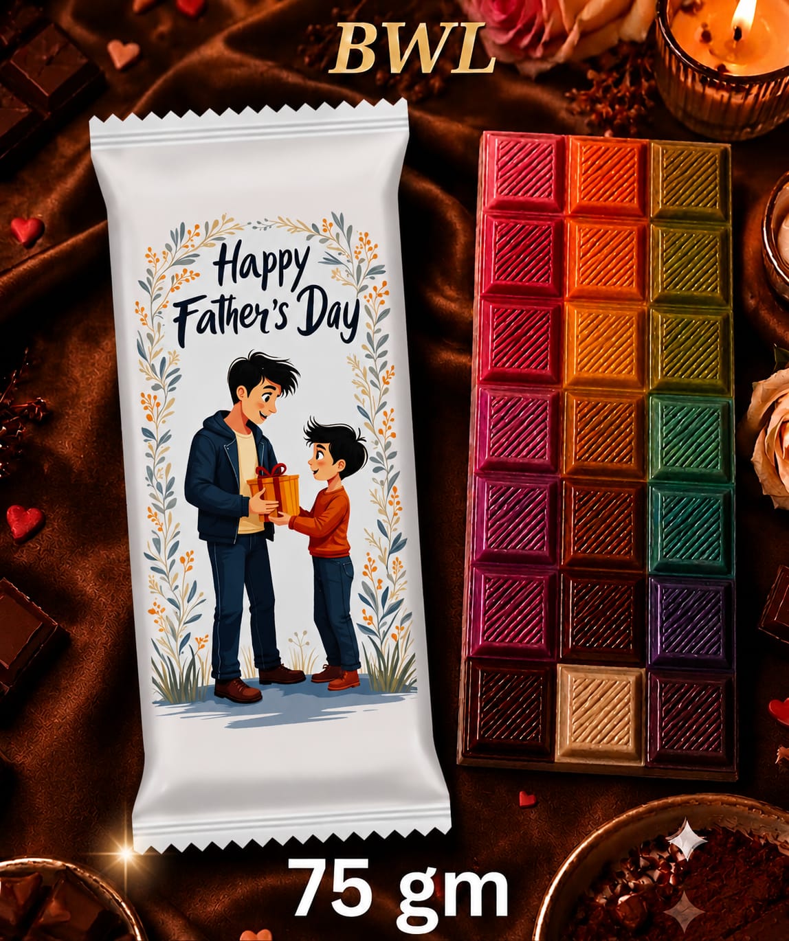 HAPPY FATHERS DAY CHOCOLATE WRAPER (75GM)
