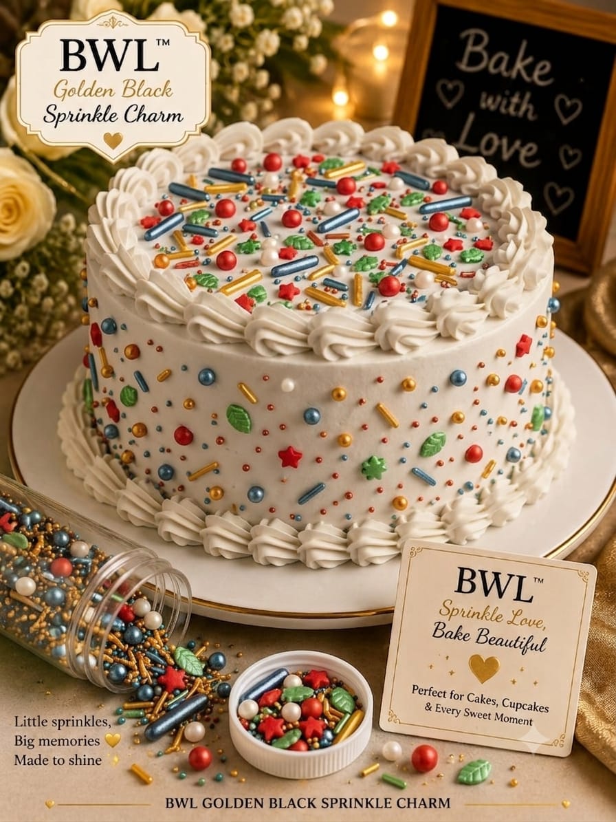 GOLDEN BLACK SPRINKLE CHARM