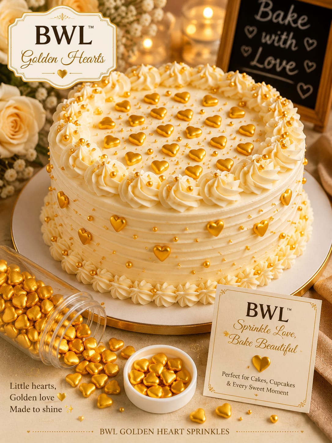 GOLDEN HEARTS SPRINKLES