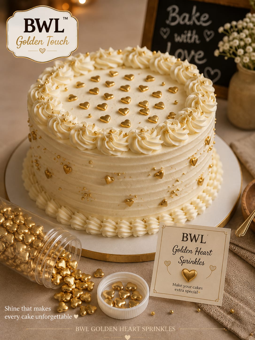 GOLDEN HEART SPRINKLES