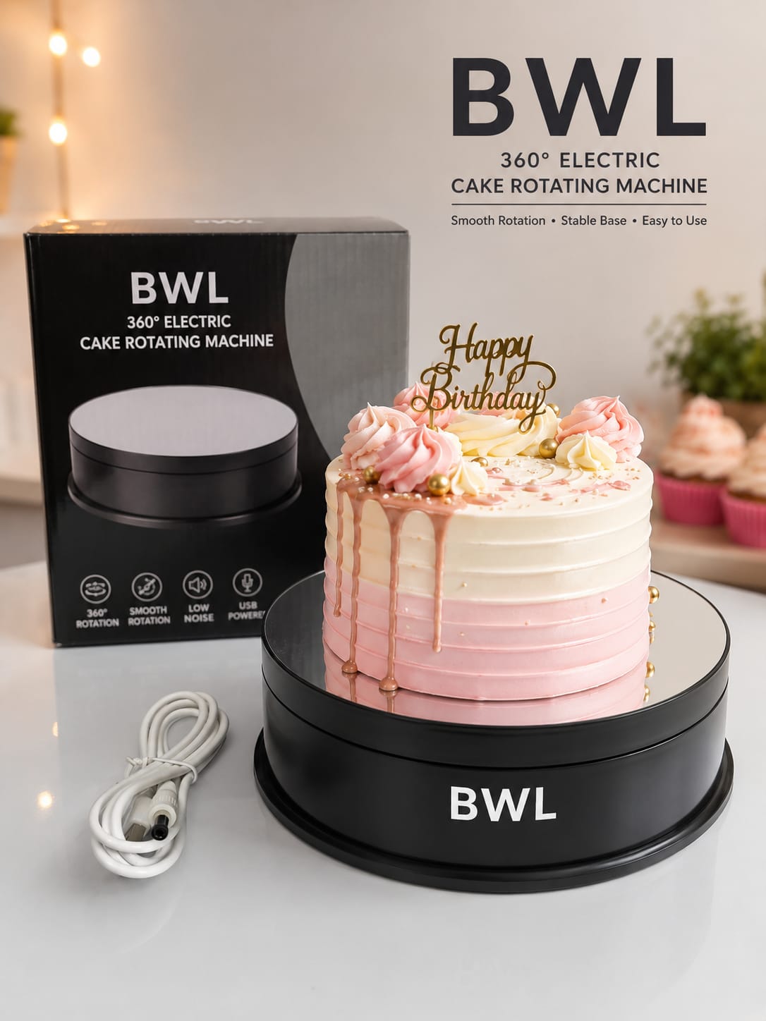 360 DEGREE ELECTRIC CAKE ROTATING MACHINE