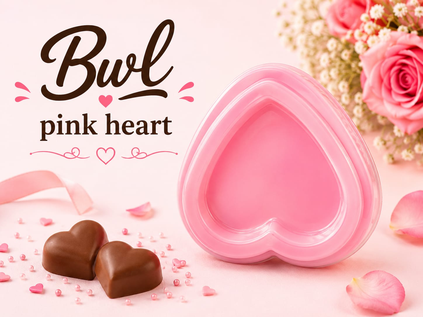 PINK HEART CHOCOLATE BOX