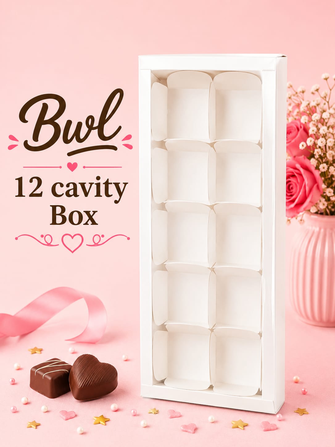 12 CAVITY CHOCOLATE BOX