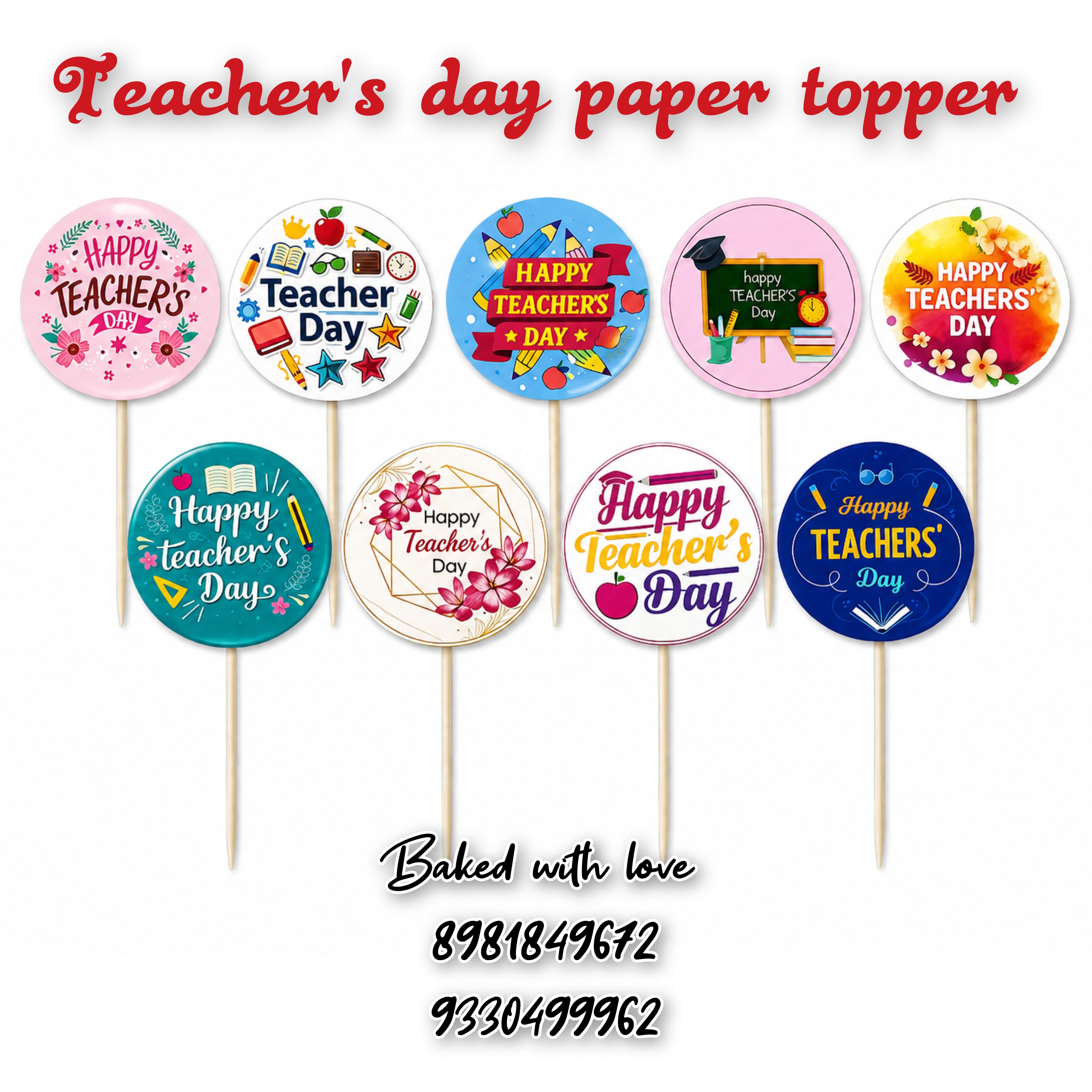 HAPPY TEACHERS DAY PAPER TOPPER (10 PCS)