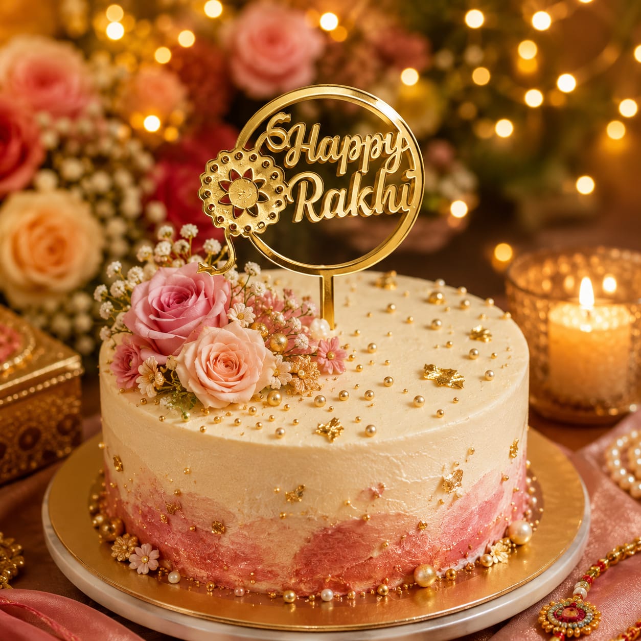 HAPPY RAKHI CAKE TOPPER (5PCS)