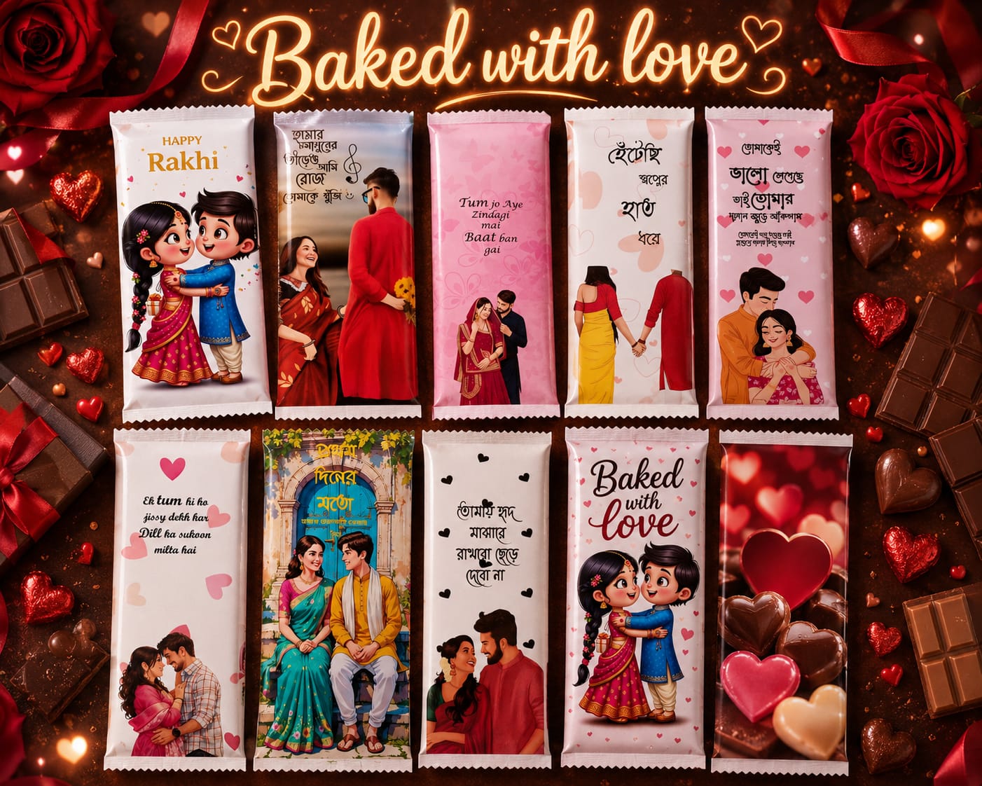 CHOCOLATE PACKING WRAPER AND POUCH